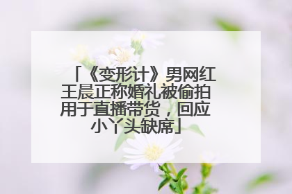 《变形计》男网红王晨正称婚礼被偷拍用于直播带货，回应小丫头缺席