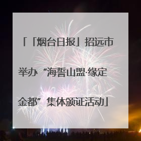 「烟台日报」招远市举办“海誓山盟·缘定金都”集体颁证活动