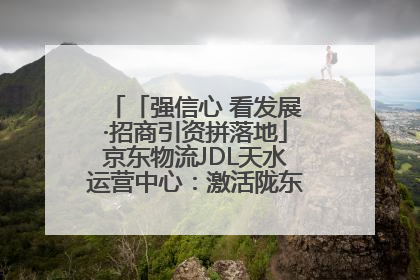 「强信心 看发展·招商引资拼落地」京东物流JDL天水运营中心：激活陇东南区域经济新引擎