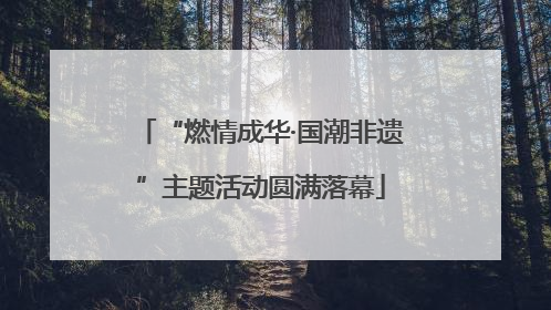 “燃情成华·国潮非遗”主题活动圆满落幕