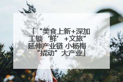 “美食上新+深加工锁‘鲜’+文旅”延伸产业链 小杨梅“撬动”大产业