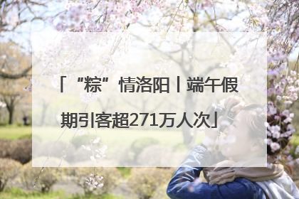“粽”情洛阳丨端午假期引客超271万人次