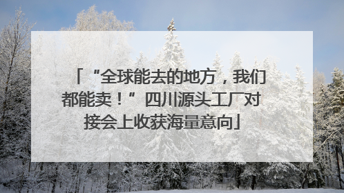 “全球能去的地方，我们都能卖！”四川源头工厂对接会上收获海量意向