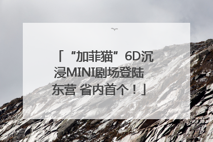 “加菲猫”6D沉浸MINI剧场登陆东营 省内首个！