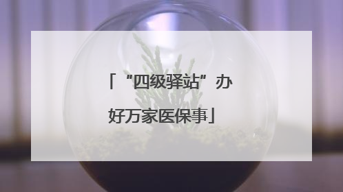 “四级驿站”办好万家医保事