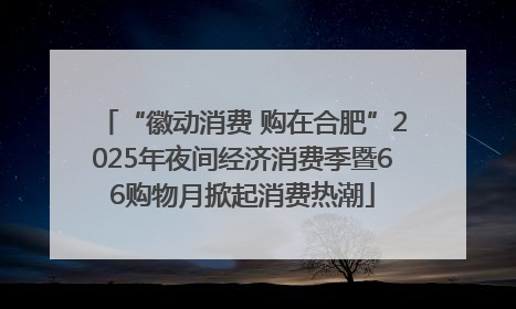 “徽动消费 购在合肥”2025年夜间经济消费季暨66购物月掀起消费热潮