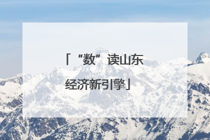 “数”读山东经济新引擎