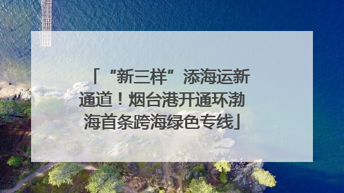 “新三样”添海运新通道！烟台港开通环渤海首条跨海绿色专线
