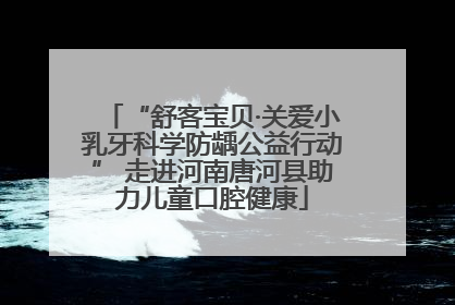 “舒客宝贝·关爱小乳牙科学防龋公益行动” 走进河南唐河县助力儿童口腔健康