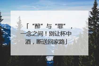 “醉”与“罪”，一念之间！别让杯中酒，断送回家路