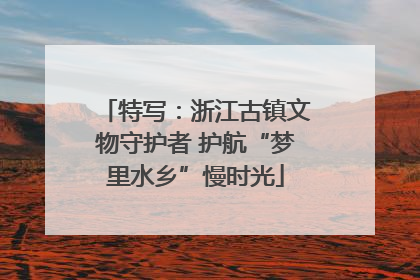 特写：浙江古镇文物守护者 护航“梦里水乡”慢时光