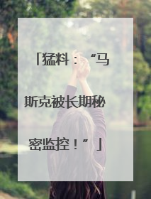 猛料：“马斯克被长期秘密监控！”