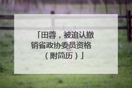 田蓉，被追认撤销省政协委员资格（附简历）