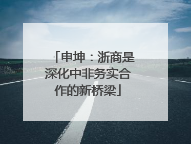 申坤：浙商是深化中非务实合作的新桥梁