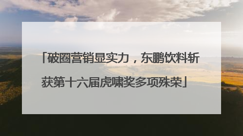 破圈营销显实力，东鹏饮料斩获第十六届虎啸奖多项殊荣
