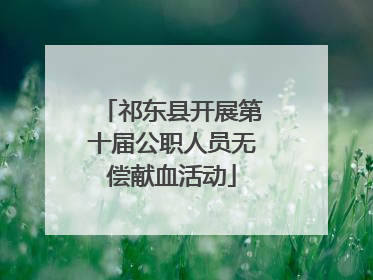 祁东县开展第十届公职人员无偿献血活动