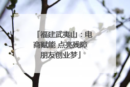 福建武夷山：电商赋能 点亮残障朋友创业梦