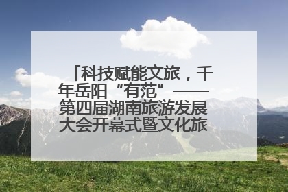 科技赋能文旅，千年岳阳“有范”——第四届湖南旅游发展大会开幕式暨文化旅游推介会侧记