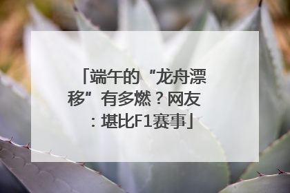 端午的“龙舟漂移”有多燃？网友：堪比F1赛事