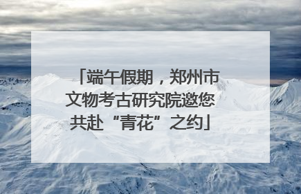 端午假期，郑州市文物考古研究院邀您共赴“青花”之约