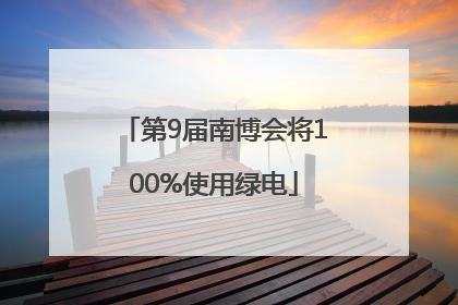第9届南博会将100%使用绿电