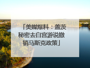 美媒爆料：盖茨秘密去白宫游说撤销马斯克政策