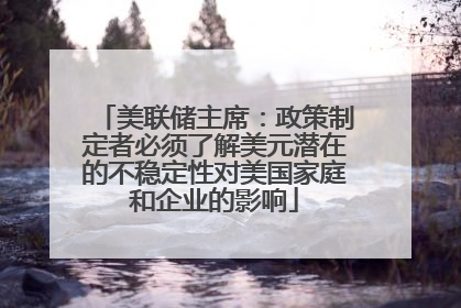 美联储主席：政策制定者必须了解美元潜在的不稳定性对美国家庭和企业的影响