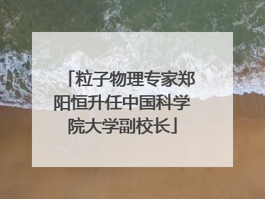粒子物理专家郑阳恒升任中国科学院大学副校长