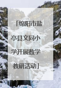 绵阳市盐亭县文同小学开展数学教研活动