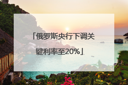 俄罗斯央行下调关键利率至20%