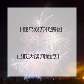 俄乌双方代表团已抵达谈判地点
