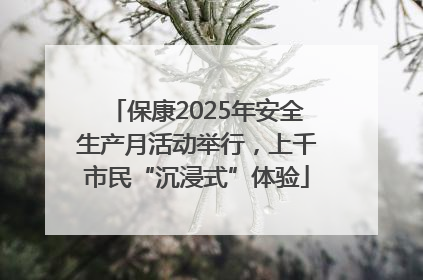 保康2025年安全生产月活动举行，上千市民“沉浸式”体验
