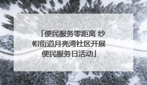 便民服务零距离 纱帽街道月亮湾社区开展便民服务日活动