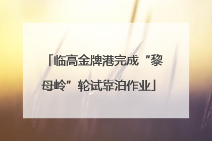 临高金牌港完成“黎母岭”轮试靠泊作业