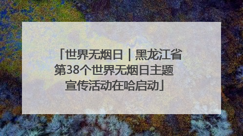 世界无烟日｜黑龙江省第38个世界无烟日主题宣传活动在哈启动