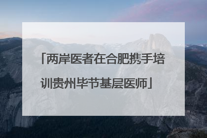两岸医者在合肥携手培训贵州毕节基层医师