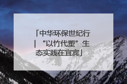 中华环保世纪行｜“以竹代塑”生态实践在宜宾