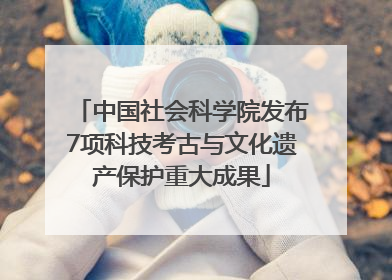 中国社会科学院发布7项科技考古与文化遗产保护重大成果