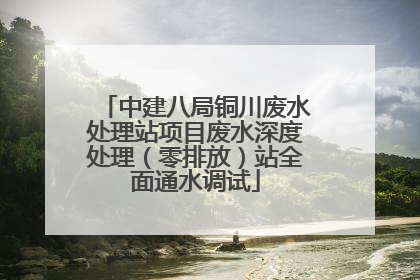 中建八局铜川废水处理站项目废水深度处理（零排放）站全面通水调试