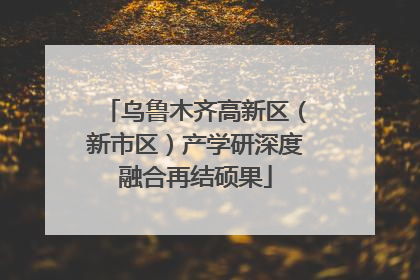 乌鲁木齐高新区（新市区）产学研深度融合再结硕果