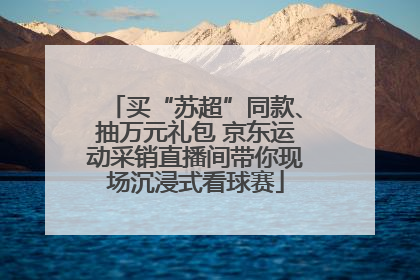 买“苏超”同款、抽万元礼包 京东运动采销直播间带你现场沉浸式看球赛