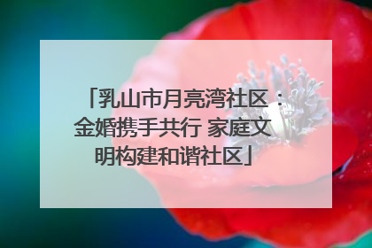 乳山市月亮湾社区：金婚携手共行 家庭文明构建和谐社区