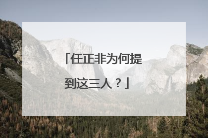 任正非为何提到这三人？