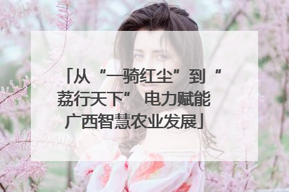 从“一骑红尘”到“荔行天下” 电力赋能广西智慧农业发展