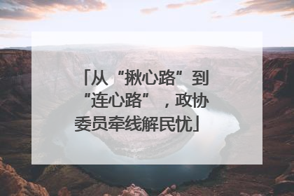 从“揪心路”到“连心路”，政协委员牵线解民忧