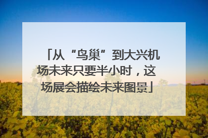 从“鸟巢”到大兴机场未来只要半小时，这场展会描绘未来图景
