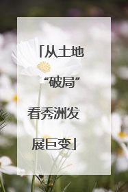 从土地“破局”看秀洲发展巨变