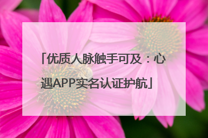 优质人脉触手可及：心遇APP实名认证护航