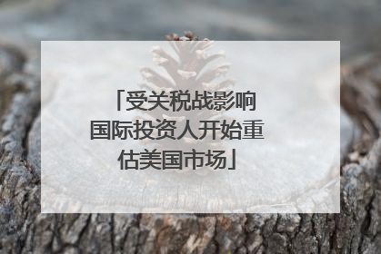 受关税战影响 国际投资人开始重估美国市场