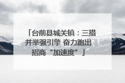 台前县城关镇：三措并举强引擎 奋力跑出招商“加速度”
